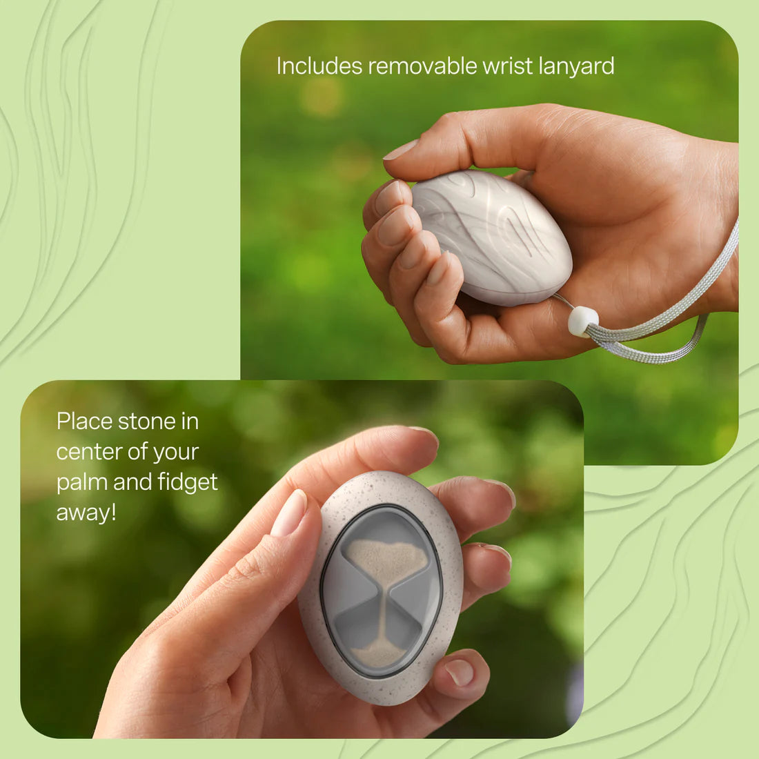 Piedras de conexión a tierra Lifelines: colección Motion Fidget más mezcla de aceites esenciales