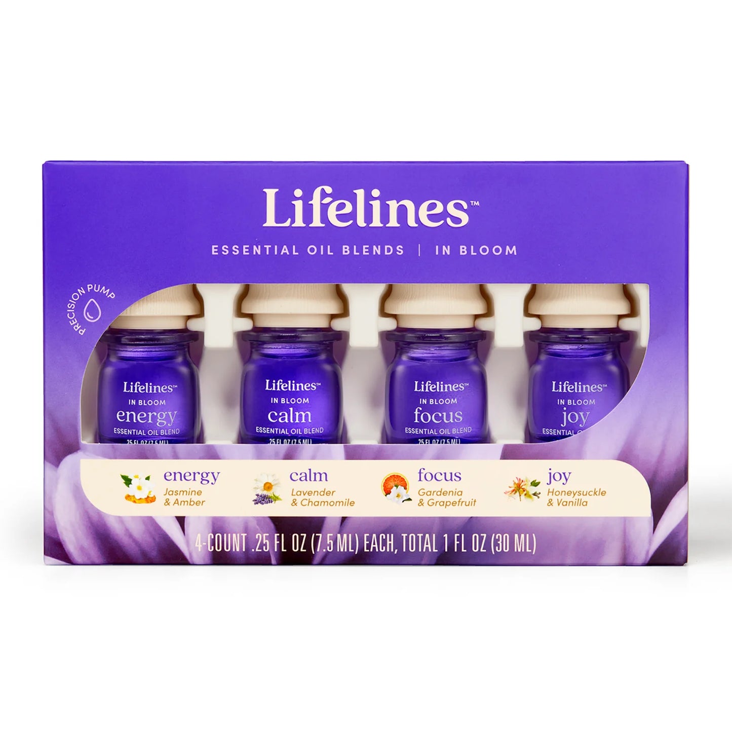 Paquete de 4 mezclas de aceites esenciales Lifelines - In Bloom