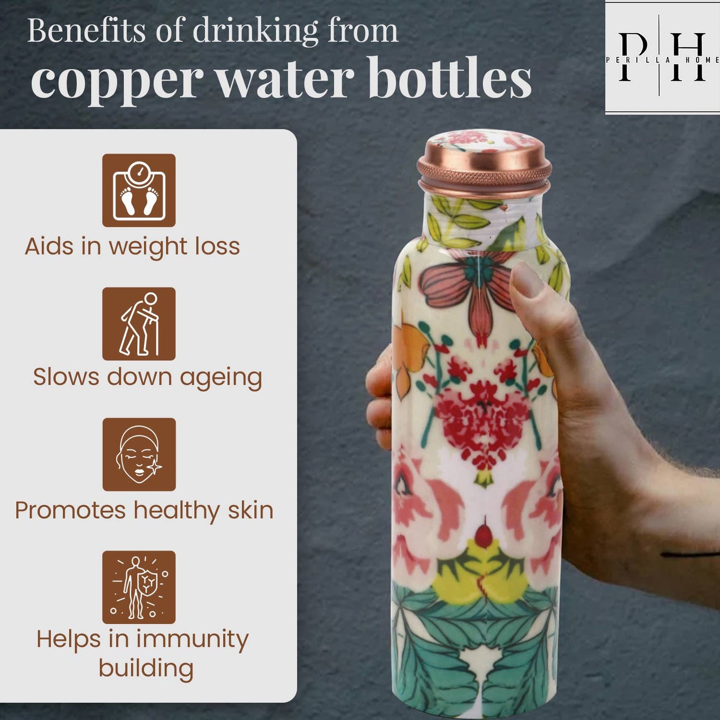 Flower Copper Bottle (1L)