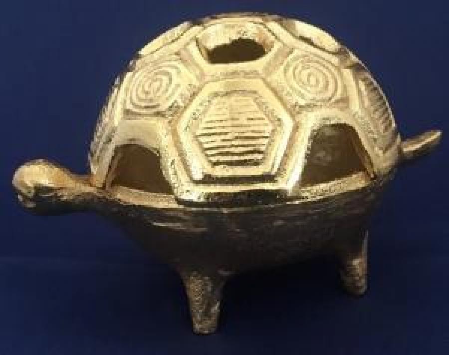 Golden Turtle Burner/Candle Holder Antique Finish
