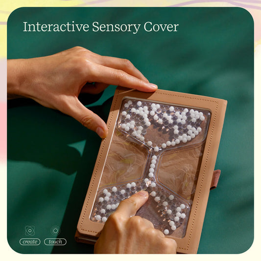 Diario sensorial "Tómate tu tiempo" de Lifelines: con tapa táctil y papel en relieve