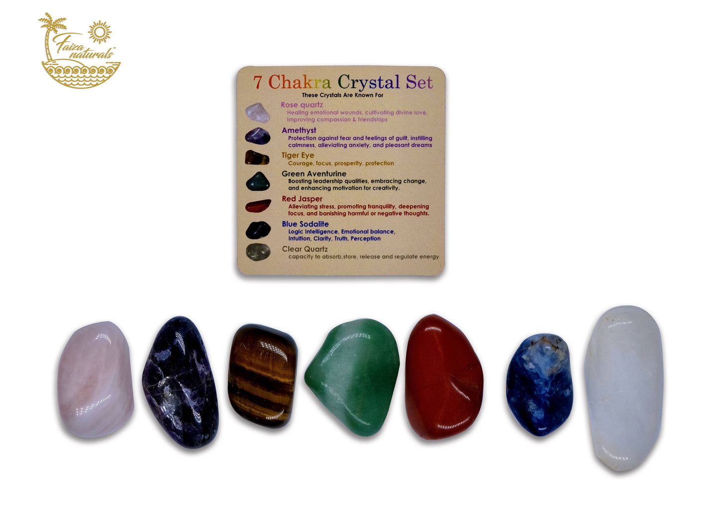 Juego de cristales de los 7 chakras