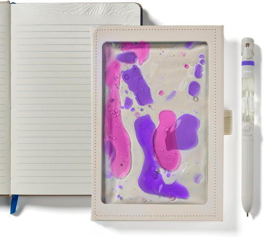 Diario sensorial "Shake It Up" de Lifelines: jardín morado y rosa, papel con relieve