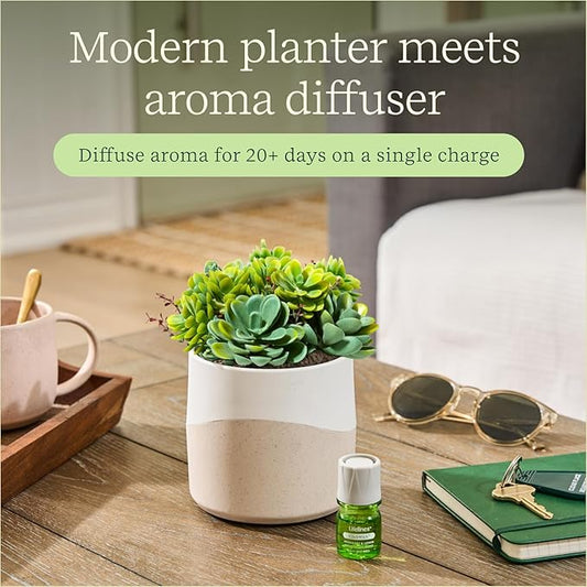 Lifelines Plant Diffuser - Featuring Cascading Mist & Aromas - Modern Planter Aromatherapy Diffuser