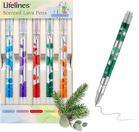 Lifelines Scented Lava Pen Set 5 Pack - Gel Pens with Scented Ink