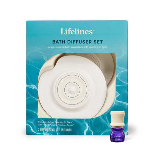 Juego de difusores de baño Lifelines (paquete de 2) más mezcla de aceites esenciales