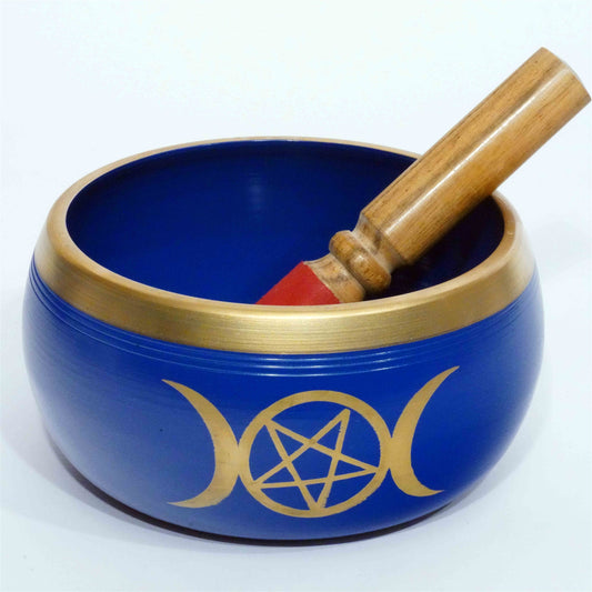 SING.BOWL 3 MOON ALUMINIUM 6" BLUE