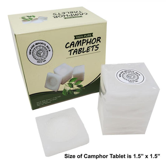 Camphor Tablets 10 gm - Tablet size 1.5"x1.5" - Pack of 5 tablets