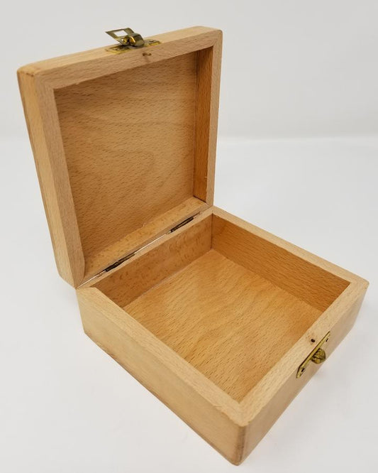 Tree of Life Carved Wood Box 5 x 5"