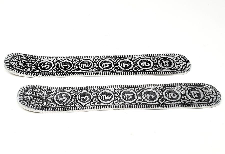 Seven Chakra Aluminum Incense Stick Burner 9.5"